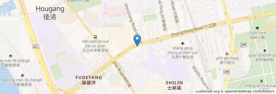Mapa de ubicacion de 香港鑫記燒臘 en Taiwan, 新北市, Taipei, 士林區.