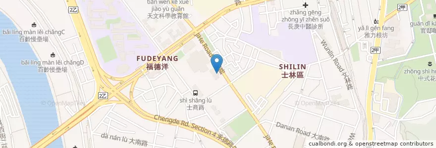 Mapa de ubicacion de 路易莎 en تایوان, 新北市, تایپه, 士林區.
