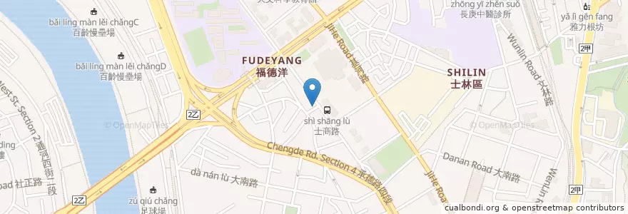 Mapa de ubicacion de 栢宏中醫診所 en Taiwan, 新北市, Taipé, 士林區.