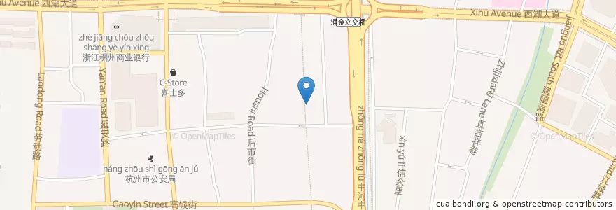 Mapa de ubicacion de Fantastiger en China, Zhejiang, Hangzhou City, Shangcheng District, 清波街道.