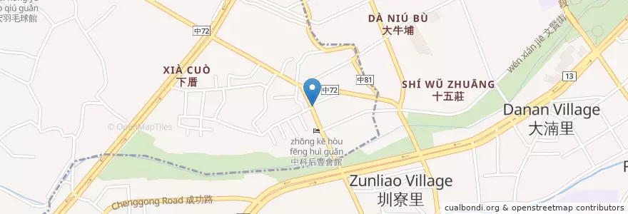 Mapa de ubicacion de 八方雲集 en Taïwan, Taichung, 豐原區.