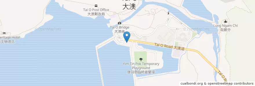 Mapa de ubicacion de 大澳巴士總站 Tai O Bus Terminus en China, Hong Kong, Guangdong, Wilayah Baru, 離島區 Islands District.