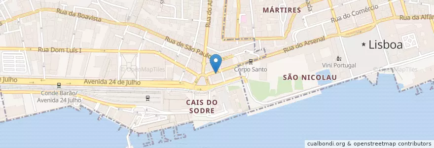 Mapa de ubicacion de Bar Americano en Portugal, Lissabon, Großraum Lissabon.