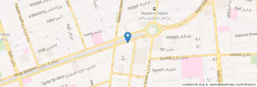 Mapa de ubicacion de آقا بزرگ en Iran, Téhéran, شهرستان تهران, Téhéran, بخش مرکزی شهرستان تهران.