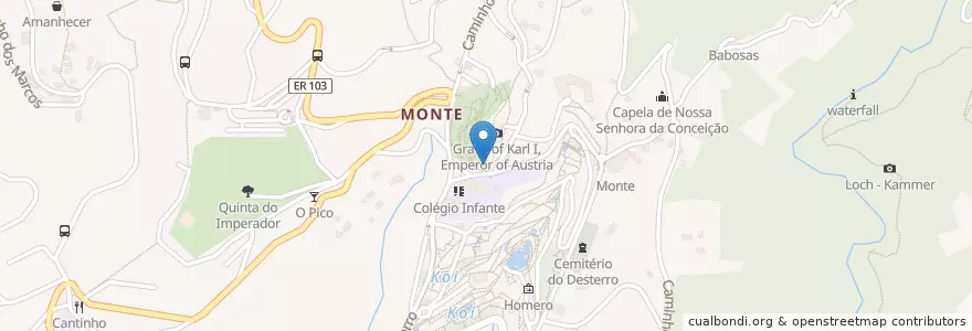Mapa de ubicacion de Sweet Monte en پرتغال, Monte.