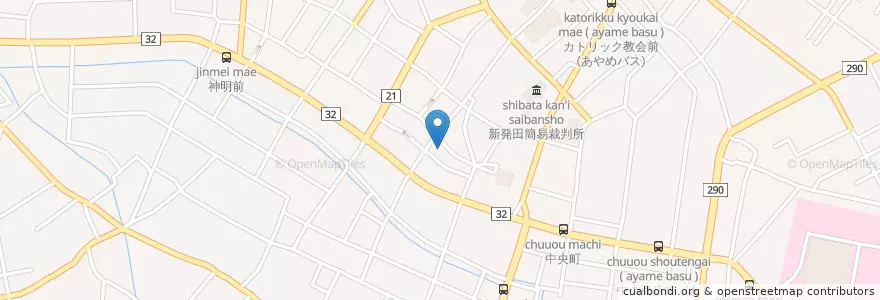 Mapa de ubicacion de 祥京庵 en Japonya, 新潟県, 新発田市.