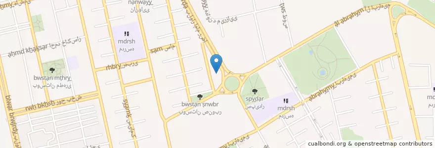 Mapa de ubicacion de اداره پست en イラン, テヘラン, شهرستان تهران, テヘラン, بخش مرکزی شهرستان تهران.