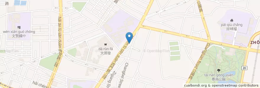 Mapa de ubicacion de 莘福自助餐 en 臺灣, 臺南市, 北區.