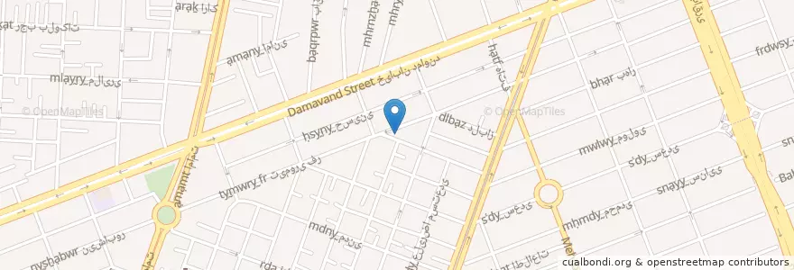 Mapa de ubicacion de اداره پست en 이란, 테헤란, شهرستان تهران, 테헤란, بخش مرکزی شهرستان تهران.
