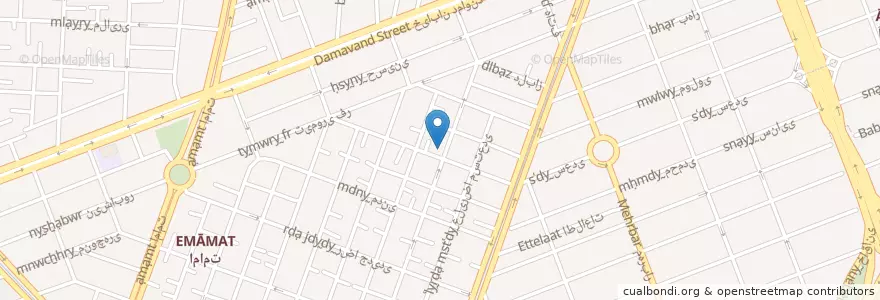 Mapa de ubicacion de مسجد لیلةالقدر en イラン, テヘラン, شهرستان تهران, テヘラン, بخش مرکزی شهرستان تهران.