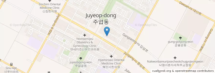 Mapa de ubicacion de 우리은행 en 대한민국, 경기도, 고양시, 일산서구.