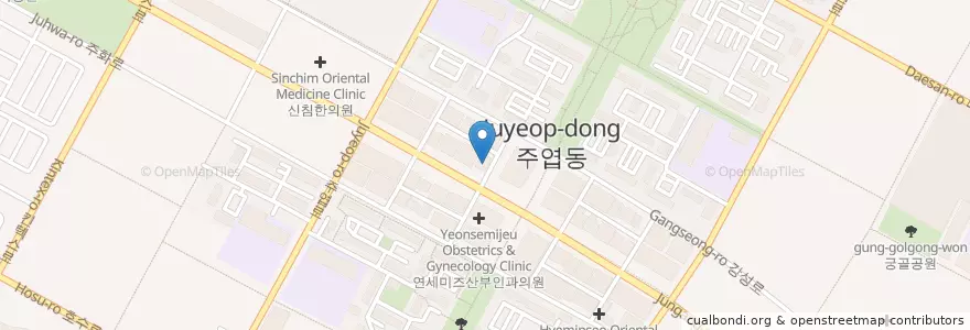 Mapa de ubicacion de 신한은행 en 대한민국, 경기도, 고양시, 일산서구.