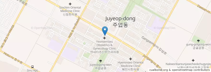 Mapa de ubicacion de KFC en 대한민국, 경기도, 고양시, 일산서구.