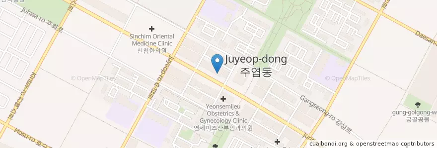 Mapa de ubicacion de Baskin-Robbins en Coreia Do Sul, Gyeonggi, 고양시, 일산서구.