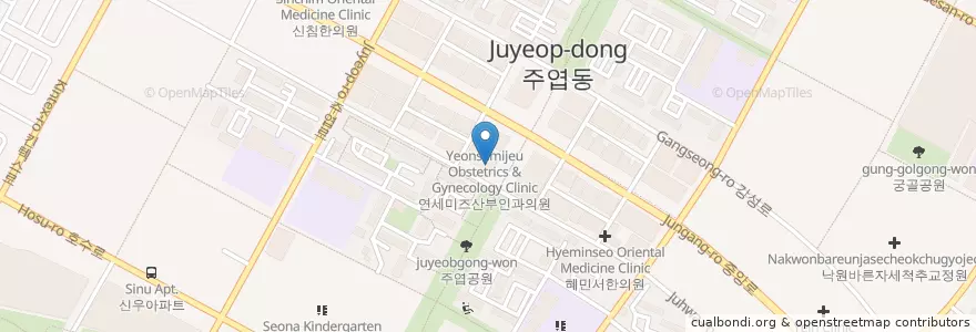 Mapa de ubicacion de 새마을금고 en Südkorea, Gyeonggi-Do, 고양시, 일산서구.