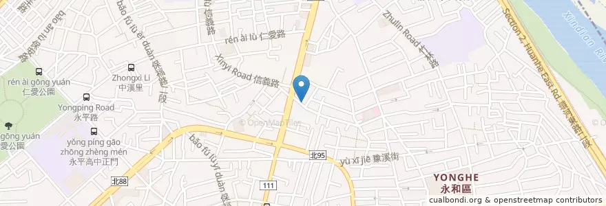 Mapa de ubicacion de Louisa Coffee en Taïwan, Nouveau Taipei, 永和區.