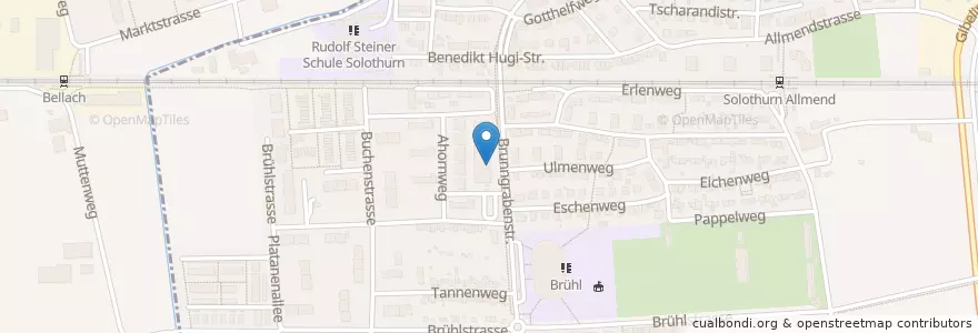 Mapa de ubicacion de Infocenter City West en 瑞士, Solothurn, Amtei Solothurn-Lebern, Bezirk Solothurn, Solothurn.