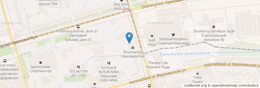 Mapa de ubicacion de Гармония en Rusya Federasyonu, Центральный Федеральный Округ, Москва, Южный Административный Округ.