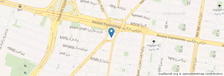 Mapa de ubicacion de ایستگاه تاکسی میدان رسالت en Irán, Teherán, شهرستان تهران, Teherán, بخش مرکزی شهرستان تهران.