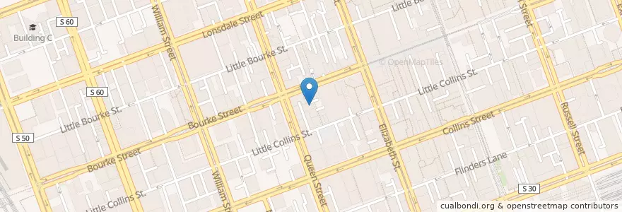 Mapa de ubicacion de Red Spice Road en Australië, Victoria, City Of Melbourne.
