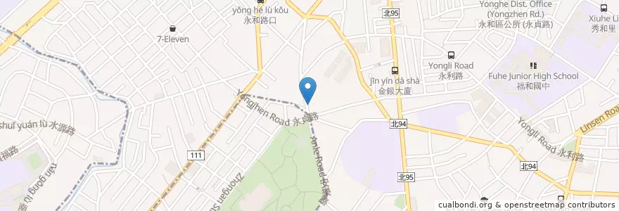 Mapa de ubicacion de Louisa Coffee en Taiwan, Nuova Taipei, Yonghe.