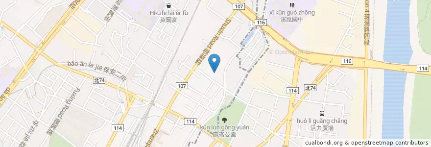 Mapa de ubicacion de Jing Ding Rou en Taiwan, New Taipei, Shulin District.