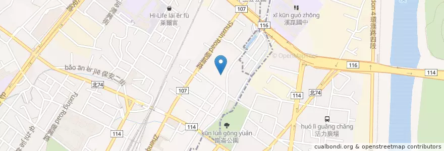 Mapa de ubicacion de SHOWCAFE en Taiwan, New Taipei, Shulin District.