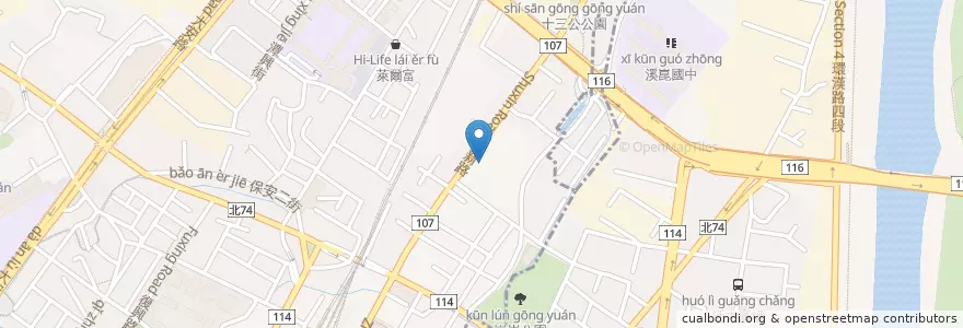Mapa de ubicacion de Burger King en Tayvan, 新北市, 樹林區.