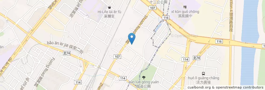 Mapa de ubicacion de 大阪王将 en Тайвань, Новый Тайбэй, 樹林區.