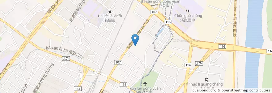 Mapa de ubicacion de Han Lin Tea House en Taiwan, New Taipei, Shulin District.