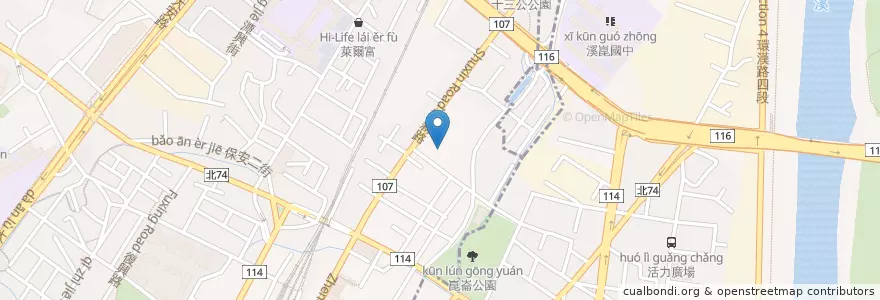 Mapa de ubicacion de 牛車水三心五序鐵板燒 en Taiwán, Nuevo Taipéi, 樹林區.