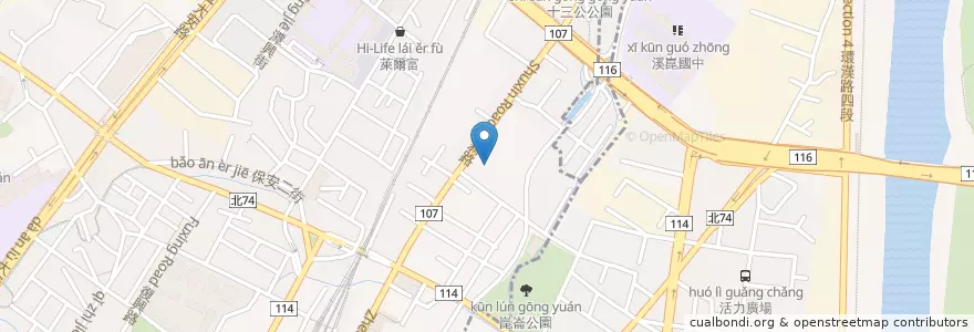 Mapa de ubicacion de 魏姐包心粉圓 en Taiwan, Nuova Taipei, Distretto Di Shulin.