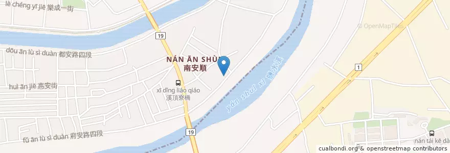 Mapa de ubicacion de 勝福宮 en تايوان, تاينان, 永康區, 安南區.