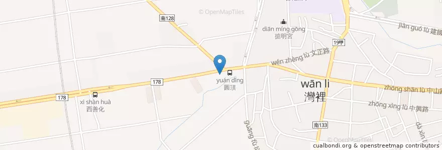 Mapa de ubicacion de 拉亞漢堡 en Taiwán, 臺南市, 善化區.