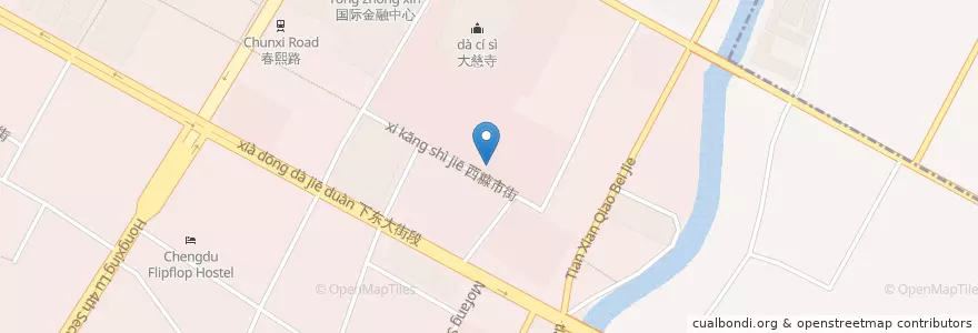 Mapa de ubicacion de Baker & Spice en 中国, 四川省, 成都市, 锦江区, 合江亭街道.