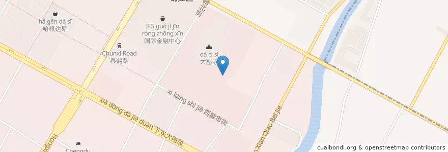 Mapa de ubicacion de The Abbaye en Cina, Sichuan, 成都市, 锦江区 (Jinjiang), 合江亭街道 / Hejiangting.