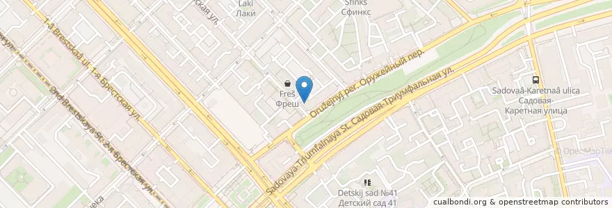Mapa de ubicacion de Фалафель бро en Russland, Föderationskreis Zentralrussland, Moskau, Zentraler Verwaltungsbezirk, Тверской Район.