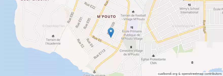 Mapa de ubicacion de Garbadrôme M’Pouto en Elfenbeinküste, Abidjan, Cocody.