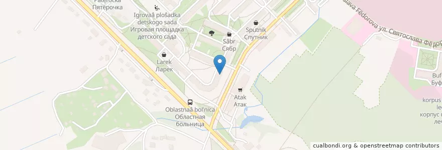 Mapa de ubicacion de Участковый en Rusia, Distrito Federal Central, Óblast De Kaluga, Городской Округ Калуга.