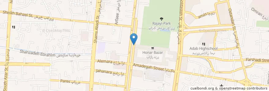 Mapa de ubicacion de صندوق پستی en Irão, استان اصفهان, شهرستان اصفهان, بخش مرکزی شهرستان اصفهان, اصفهان.