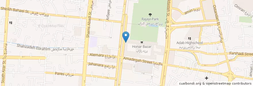 Mapa de ubicacion de بانک ملی en İran, İsfahan Eyaleti, شهرستان اصفهان, بخش مرکزی شهرستان اصفهان, اصفهان.
