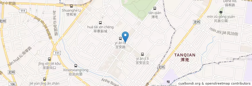 Mapa de ubicacion de 85度C en Taïwan, Nouveau Taipei, Chungho, 永和區.