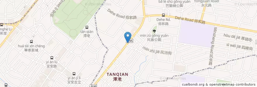 Mapa de ubicacion de Mr. Brown Coffee en 타이완, 신베이 시, 중허 구, 융허 구.