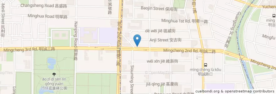 Mapa de ubicacion de Mars en 臺灣, 高雄市, 鼓山區, 三民區.