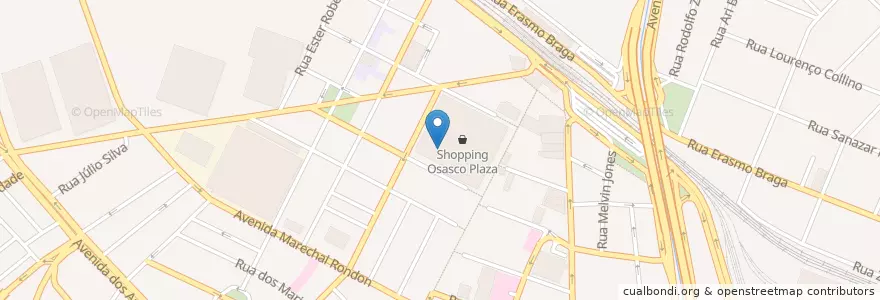 Mapa de ubicacion de Shopping Osasco Plaza en ブラジル, 南東部地域, サンパウロ, Região Geográfica Intermediária De São Paulo, Região Metropolitana De São Paulo, Região Imediata De São Paulo, Osasco.