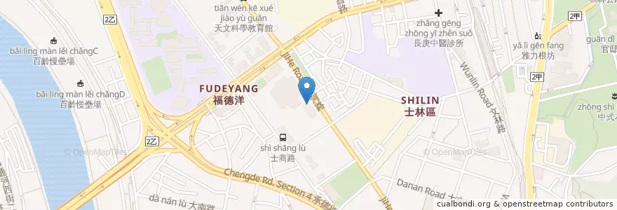 Mapa de ubicacion de 維康藥局 en تایوان, 新北市, تایپه, 士林區.