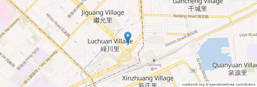 Mapa de ubicacion de 超暖心清粥小菜 en 타이완, 타이중 시, 둥구.