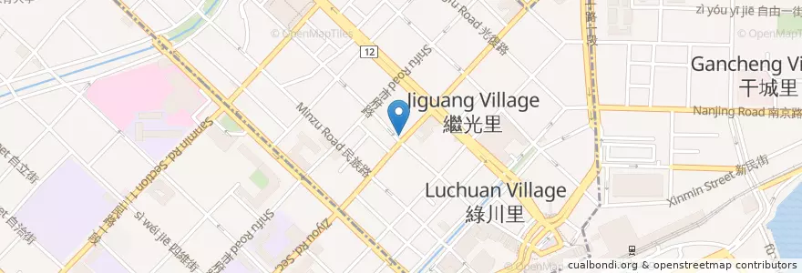 Mapa de ubicacion de 宏信大藥局 en Taiwan, Taichung, 中區.