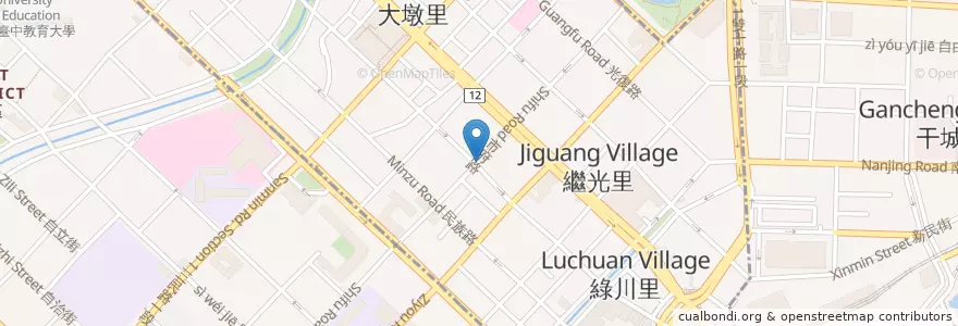 Mapa de ubicacion de 早安美芝城臺中活力中山 en 臺灣, 臺中市, 中區.
