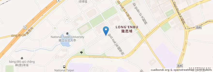 Mapa de ubicacion de 添財號炭烤牛排/三明治 en 타이완, 신베이 시, 싼샤 구.